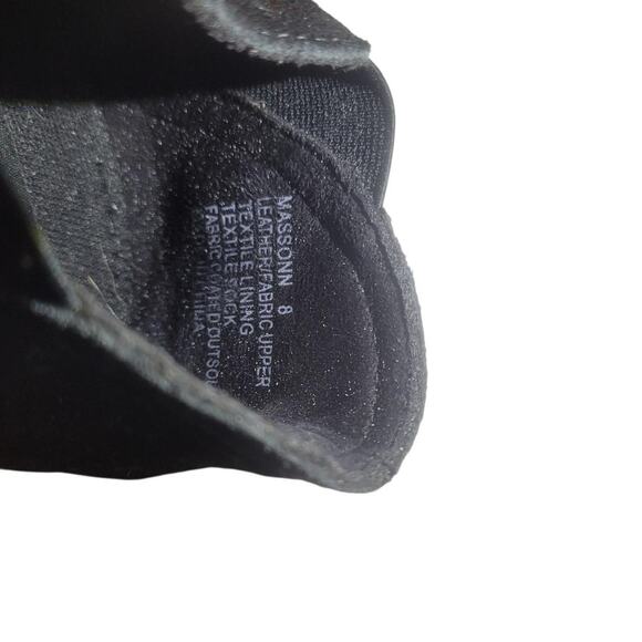 STEVE MADDEN MASSON SZ 8 Chic Black Woven Wedge Ankle Booties - Picture 5 of 8